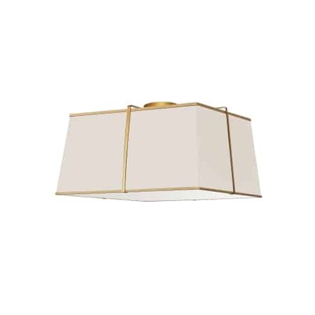 Dainolite 3Lt Flush Mount Gld, Crm Shade W/790Diff TRA-163FH-GLD-CRM
